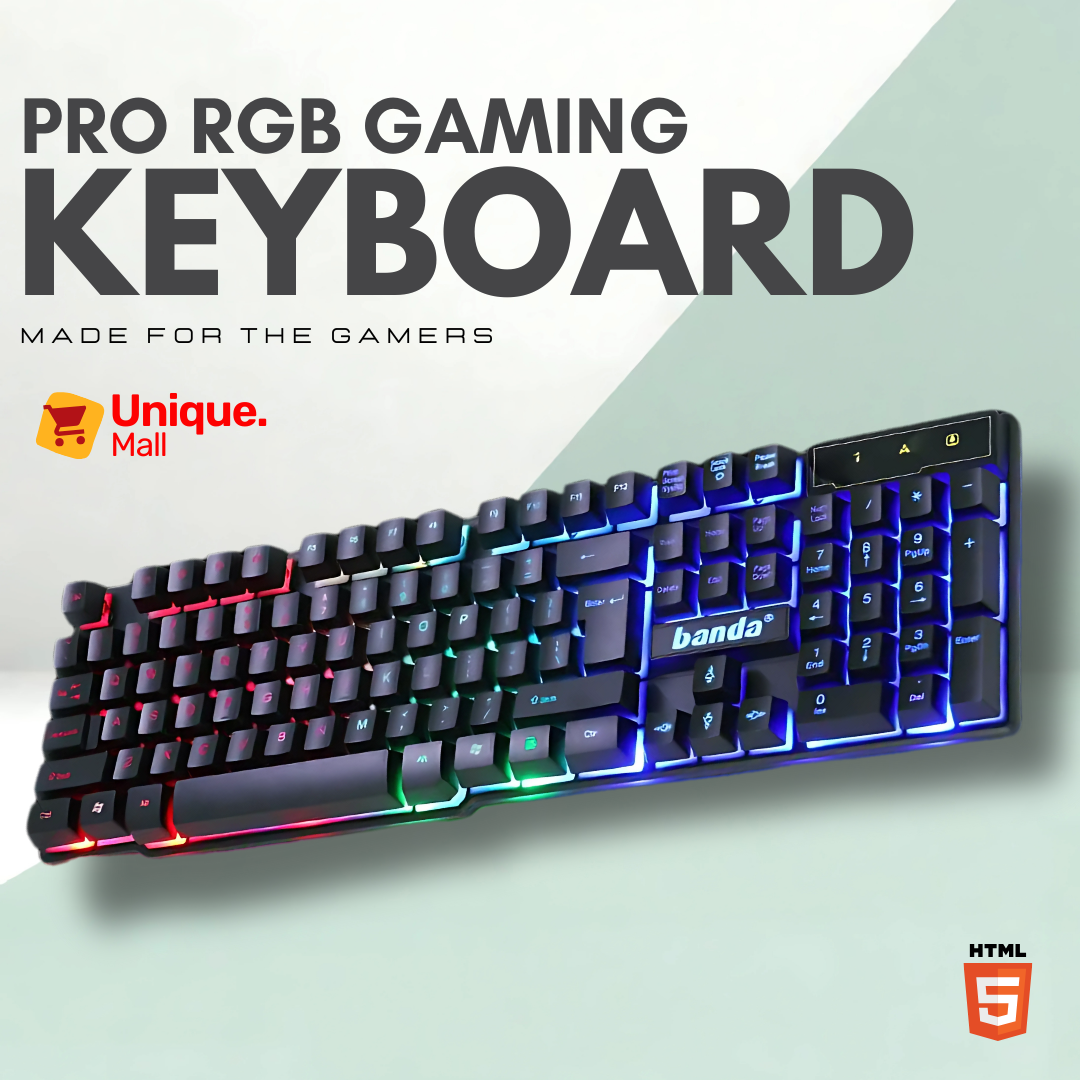 GAMING KEYBOARD WITH RGB LIGHTS