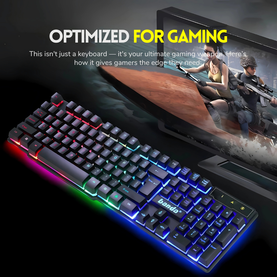 GAMING KEYBOARD WITH RGB LIGHTS