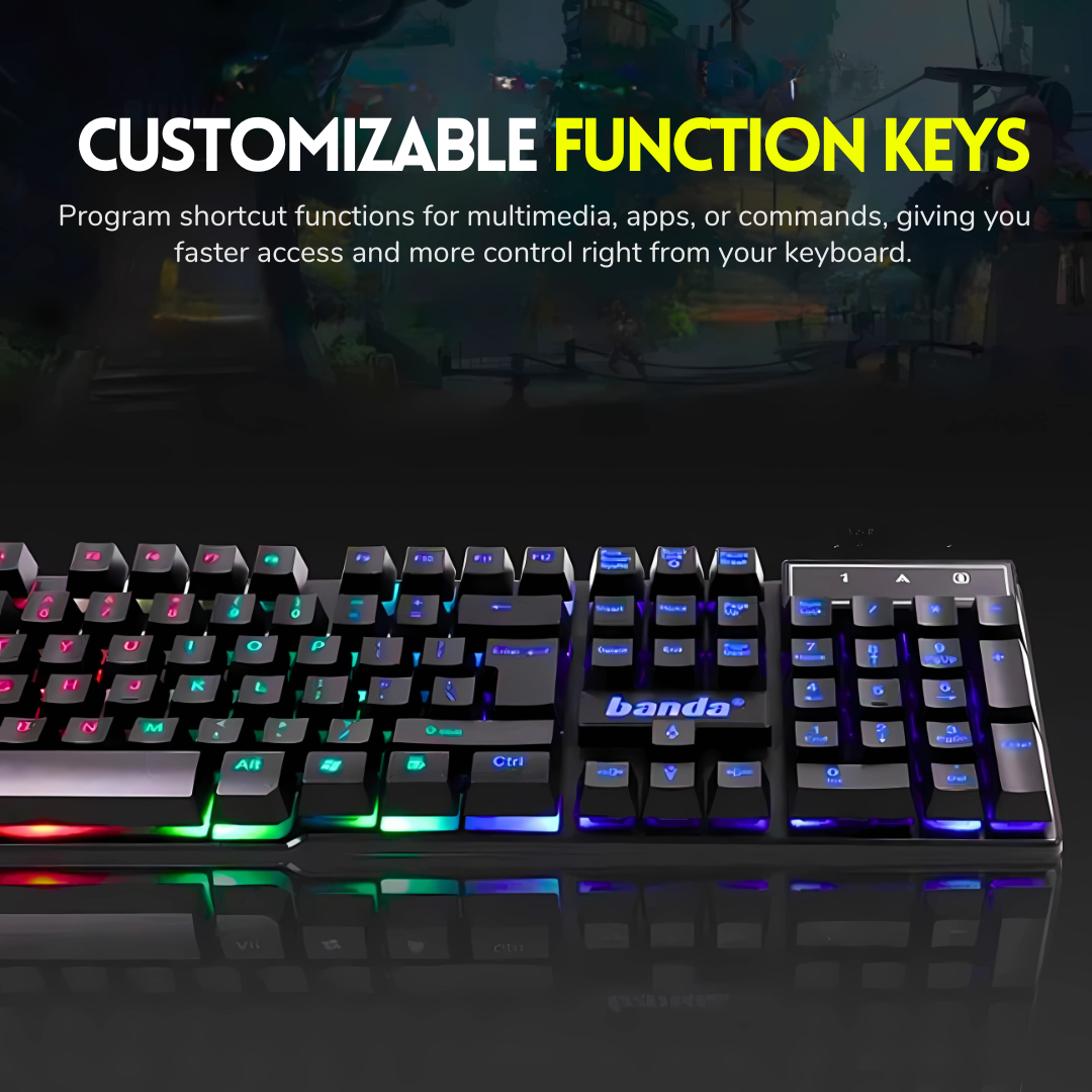 GAMING KEYBOARD WITH RGB LIGHTS